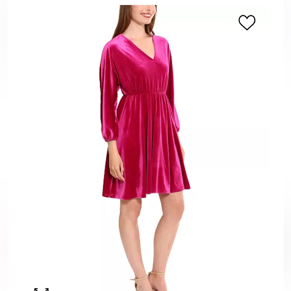 Elegant London Times‎ Pink Velvet Dress